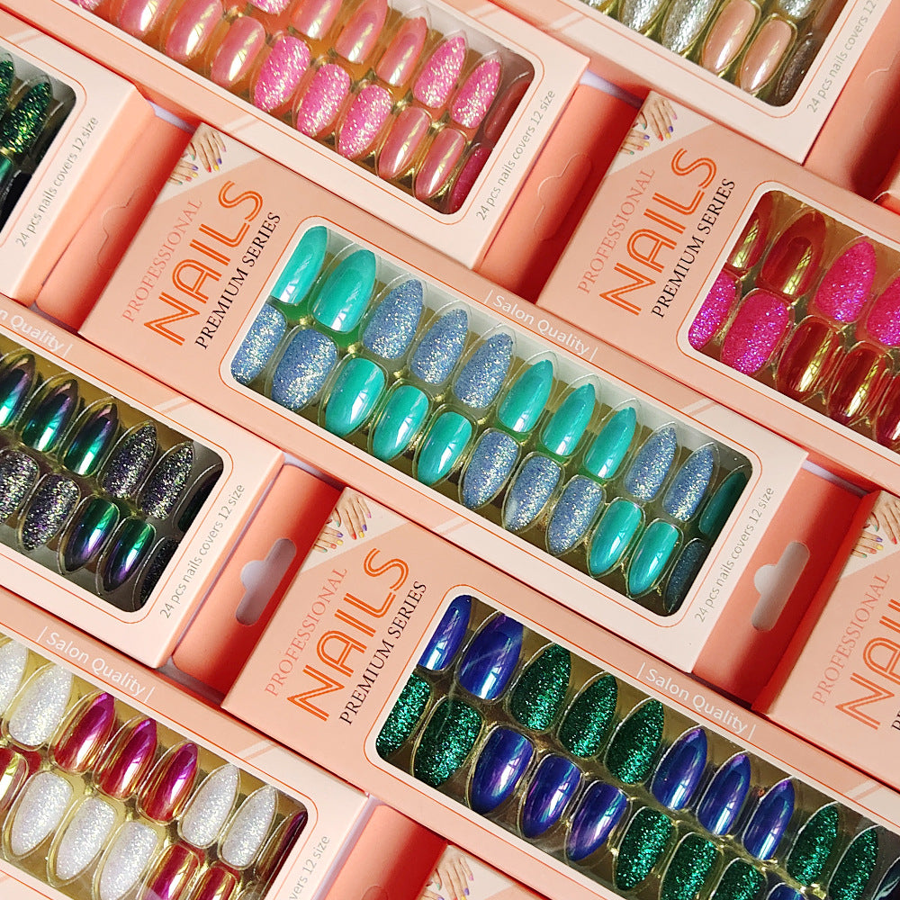 (Special recommendation)Magic Mirror-Glitter Glitter Medium Length Resort Nails