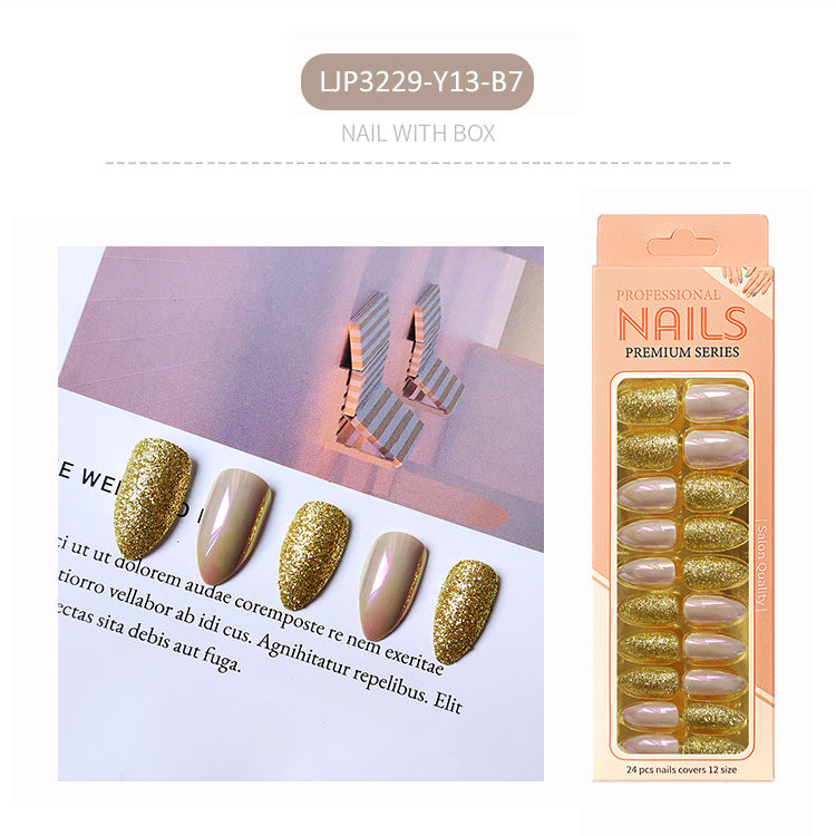 (Special recommendation)Magic Mirror-Glitter Glitter Medium Length Resort Nails