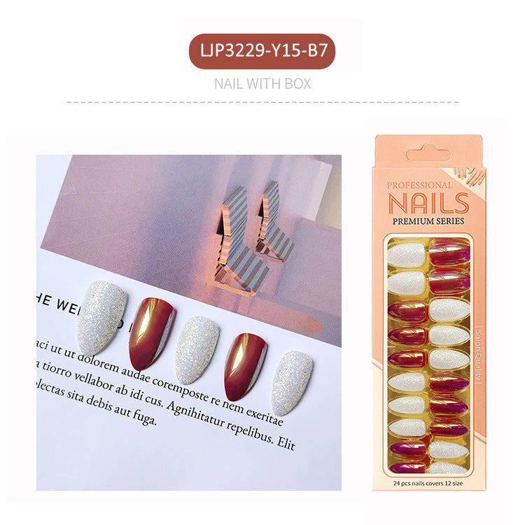 (Special recommendation)Magic Mirror-Glitter Glitter Medium Length Resort Nails