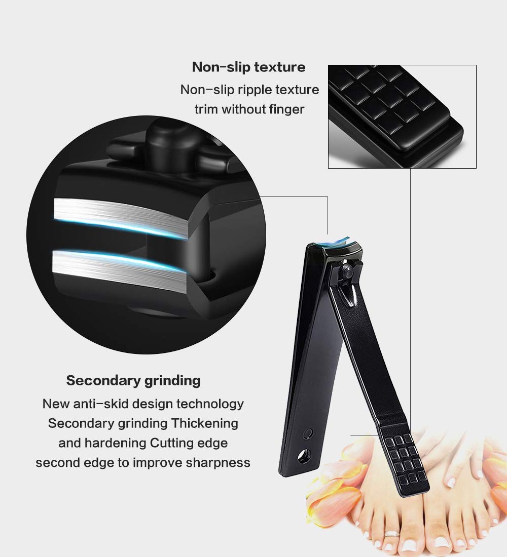 Nail Clippers Sets High Precisio Stainless Steel Nail Cutter Pedicure Kit (15PCS)
