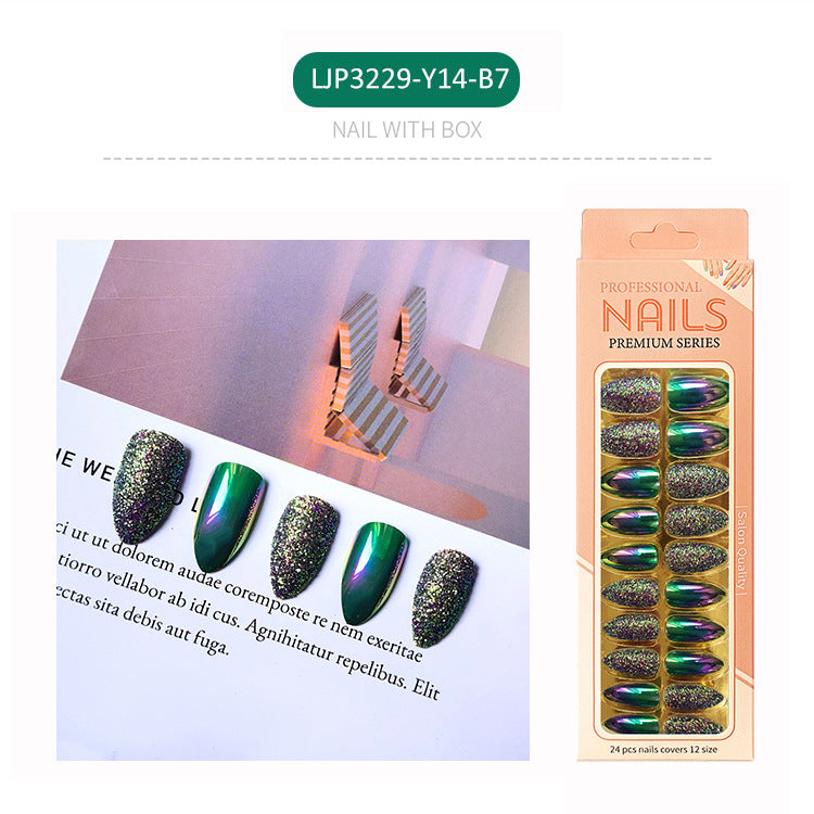 (Special recommendation)Magic Mirror-Glitter Glitter Medium Length Resort Nails