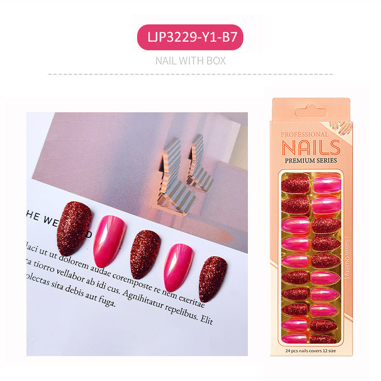 (Special recommendation)Magic Mirror-Glitter Glitter Medium Length Resort Nails