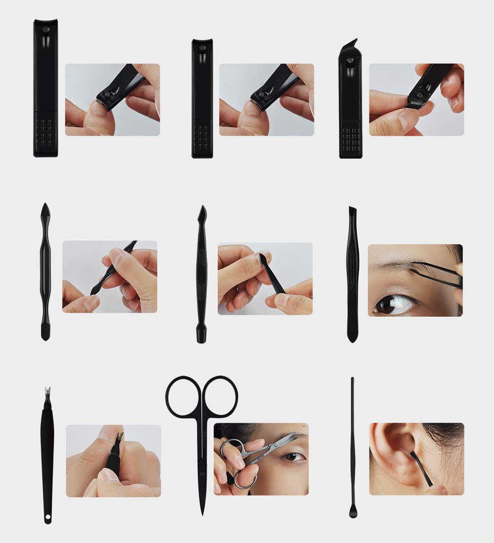 Nail Clippers Sets High Precisio Stainless Steel Nail Cutter Pedicure Kit (15PCS)