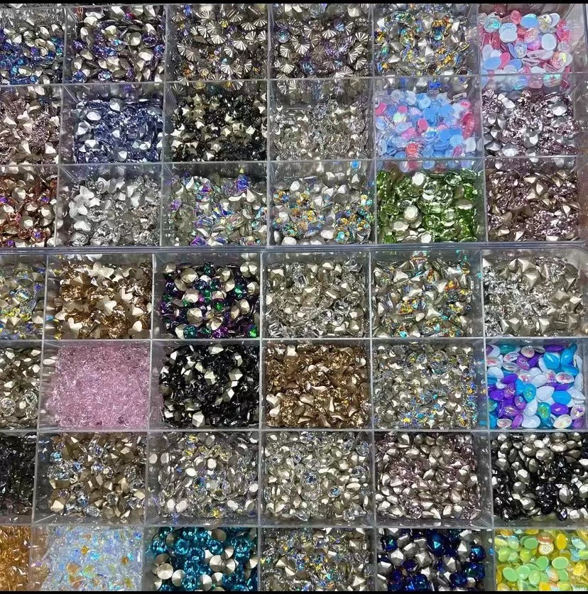 A-1Glue Fix Crystal Flatback Rhinestones Glass Diamantes Gems for Nail Art Crafts Decorations Clothes Shoes(10 PCS)