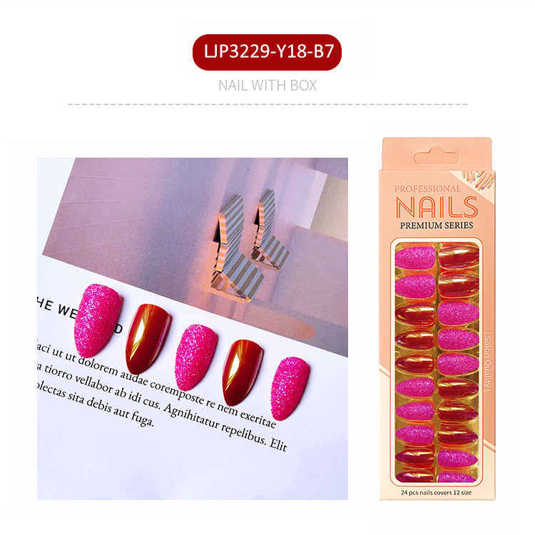 (Special recommendation)Magic Mirror-Glitter Glitter Medium Length Resort Nails