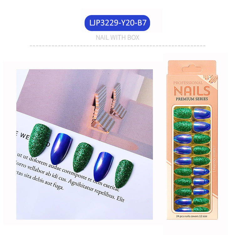 (Special recommendation)Magic Mirror-Glitter Glitter Medium Length Resort Nails