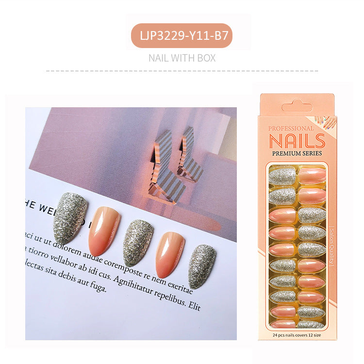 (Special recommendation)Magic Mirror-Glitter Glitter Medium Length Resort Nails