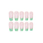 French Green Butterfly Mid Length Fake Nails 24PCS