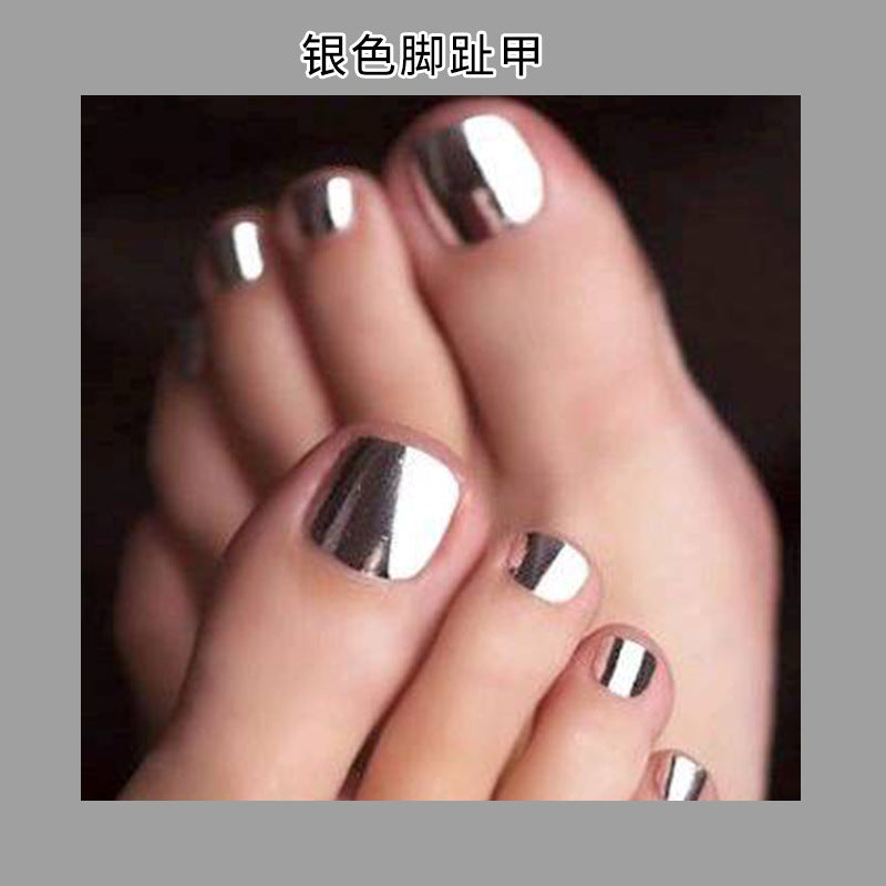 Solid color toenails 24pcs