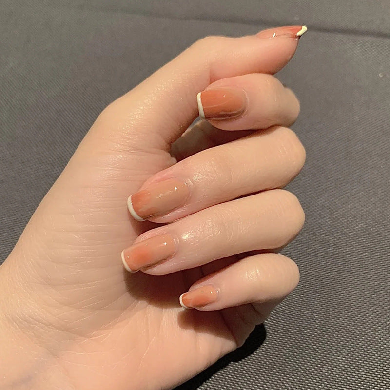 (05)French Short Fake Nails