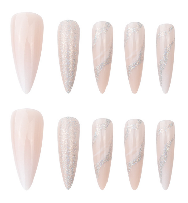 LP-Princess-Long Pointed Matte Detachable Fake Nails 24pcs