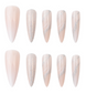 LP-Princess-Long Pointed Matte Detachable Fake Nails 24pcs