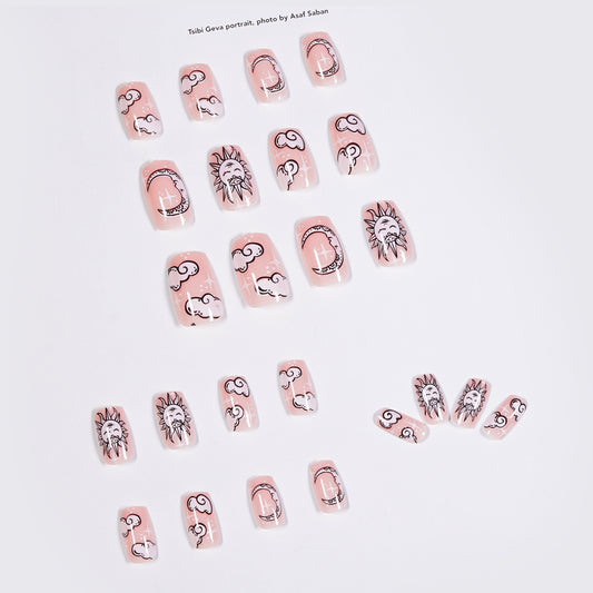 (26)Dream sun wearable nail finished fake nails 24pcs