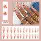 (20)French hand-painted wearable nail paste European and American ballet nail wearable nail piece removable patch finished nail