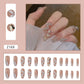 (L-49)Shine Butterfly-Nude Luxury Fake Nails Extra Long Press on Butterfly Rhinestone Nails Bling Square Acrylic False Nails With Glue Sticker Prom Women's Nails False Nails 24 pcs