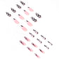 Flame Tai Chi-Press on Nails Medium Abstract Checkerboard Coffin Fake Nails with Designs Glossy False Nails for Women Girls Stick on Nails with Glue on Acrylic Nail Tips