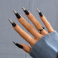 LS-Night Elf - Long Almond Nail Shiny Fake Nails 24 Pieces【HALO STUDIO】