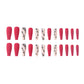 Intellectual lady-Coffin Extra Long Press on Nails Ballerina Fake Nails Matte Solid Halloween Full Cover False Nails Acrylic Nails Tips for Women and Girls（24pcs)(L-35)