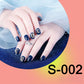 24Pcs Sparkly Crystal Fake Nails Glitter Moon Star Full Cover Acrylic Medium Lucency Sequins False Nails Party Prom Press on Nail for Women and Girls(S-002 )