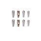 (15)Romantic love-Nails Press on Acrylic Fake Nails Full Cover Ballerina False Nails for Women and Girls 24PCS