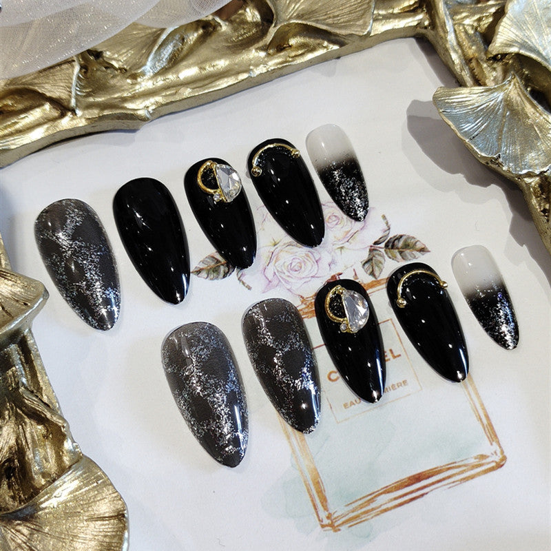 (L-031)Crystal Queen Fake Nails 24pcs Matte Coffin Press on Nails Extra Long Ballerina Fake Nails Cute Pop False Nails Acrylic Fake Fingernails Full Cover Manicure for Women & Girls