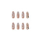 (L-49)Shine Butterfly-Nude Luxury Fake Nails Extra Long Press on Butterfly Rhinestone Nails Bling Square Acrylic False Nails With Glue Sticker Prom Women's Nails False Nails 24 pcs