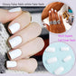 (M-16)Elegant Lady-White Press on Nail Square Short Fake Nails Acrylic Full Cover Glossy Stick on Nails Prom Fingernails Wedding False Nails for Women and Girls 24Pcs