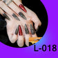 (L-018)Spider Queen-24 PCS Coffin Acrylic Nails Stick Glue on Nails Art Salon Fake Nails Full Cover False Nails for Women and Girls Halloween Decor