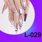 (L-029)Pink Marble-Nails Long Coffin Fake Marble Nails Design Acrylic Full Cover Nails Tips Press on Nail Art Decoration for Women and Girls Fake Nails 24pcs