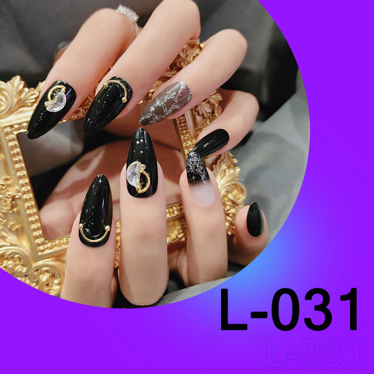 (L-031)Crystal Queen Fake Nails 24pcs Matte Coffin Press on Nails Extra Long Ballerina Fake Nails Cute Pop False Nails Acrylic Fake Fingernails Full Cover Manicure for Women & Girls