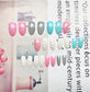 MR-Colorful Dream- Medium Round Nail Shiny Fake Nails 24 Pieces【HALO STUDIO】