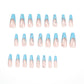 LF-Sky French-Long French Glossy Detachable Fake Nails 24pcs