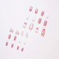 MS-Pink Pig-Medium Square Glossy Detachable Fake Nails 24pcs