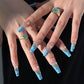 LF-Sky French-Long French Glossy Detachable Fake Nails 24pcs