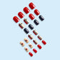 SR-Deep Coffee-Short Round Glossy Detachable Fake Nails 24pcs