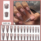 Pointy chequered pink shimmering long style 24pcs