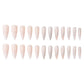 LP-Princess-Long Pointed Matte Detachable Fake Nails 24pcs