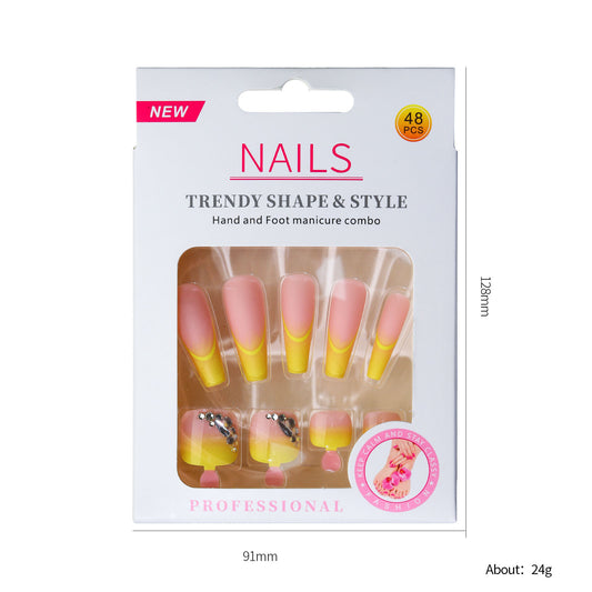 48 Pcs Nails and Toenails Set Fake Nail 【HALO STUDIO】
