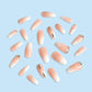 LS-NUDE PINK- Long Almond Nail Shiny Fake Nails 24 Pieces【HALO STUDIO】